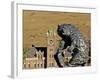 Grizzly Bear Statue at University of Montana, Missoula, Montana-Chuck Haney-Framed Photographic Print