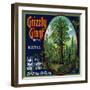 Grizzly Giant Orange Label - San Dimas, CA-Lantern Press-Framed Art Print