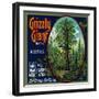 Grizzly Giant Orange Label - San Dimas, CA-Lantern Press-Framed Art Print