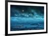 Grizzly Moon, Stormy Morning Moon Setting Over San Francisco-Vincent James-Framed Photographic Print