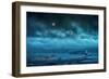 Grizzly Moon, Stormy Morning Moon Setting Over San Francisco-Vincent James-Framed Photographic Print