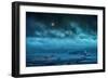 Grizzly Moon, Stormy Morning Moon Setting Over San Francisco-Vincent James-Framed Photographic Print