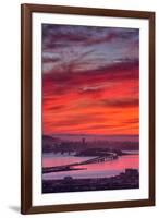 Grizzly Sunset Burn Over San Francisco, Oakland Hills, Bay Area, California-Vincent James-Framed Photographic Print