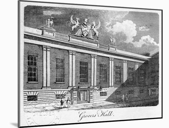 Grocers' Hall, City of London, 1811-Sands-Mounted Giclee Print