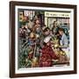 "Grocery LIne," November 13, 1948-Stevan Dohanos-Framed Giclee Print