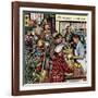 "Grocery LIne," November 13, 1948-Stevan Dohanos-Framed Giclee Print