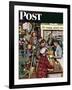 "Grocery LIne," Saturday Evening Post Cover, November 13, 1948-Stevan Dohanos-Framed Giclee Print