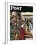 "Grocery LIne," Saturday Evening Post Cover, November 13, 1948-Stevan Dohanos-Framed Giclee Print