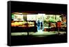 Grocery Store Off Times Square at Night, Manhattan, New York Cit-Sabine Jacobs-Framed Stretched Canvas