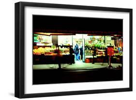 Grocery Store Off Times Square at Night, Manhattan, New York Cit-Sabine Jacobs-Framed Photographic Print