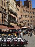 Street Scene of Cafes on the Piazza Del Campo in Siena, UNESCO World Heritage Site, Tuscany, Italy-Groenendijk Peter-Photographic Print
