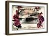 Groeten Uit, Dampfschiff Ieper, Leuchtturm, Blumen-null-Framed Giclee Print