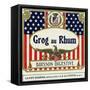 Grog au Rhum Boisson Digestive Rum Label-Lantern Press-Framed Stretched Canvas