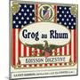 Grog au Rhum Boisson Digestive Rum Label-Lantern Press-Mounted Art Print