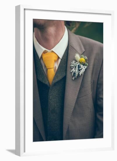 Groom at Wedding-Clive Nolan-Framed Photographic Print