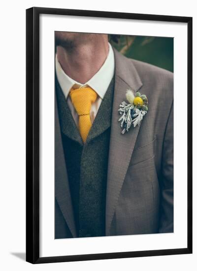 Groom at Wedding-Clive Nolan-Framed Photographic Print