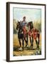 Groom with Two Horses-Henri de Toulouse-Lautrec-Framed Art Print