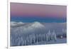 Groomer at Dusk at Whitefish Mountain Resort in Whitefish, Montana, Usa-Chuck Haney-Framed Photographic Print