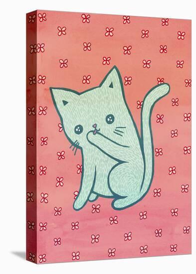 Grooming Cat-My Zoetrope-Stretched Canvas