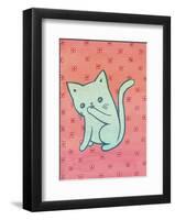 Grooming Cat-My Zoetrope-Framed Art Print