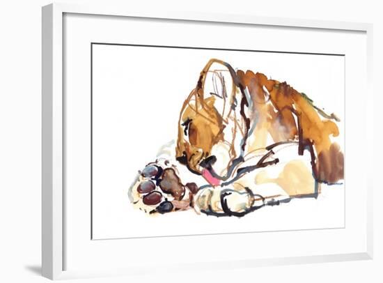 Grooming Cub, 2019,-Mark Adlington-Framed Giclee Print