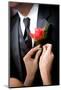 Grooms Wedding Flower-mrorange002-Mounted Photographic Print