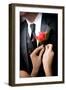 Grooms Wedding Flower-mrorange002-Framed Photographic Print