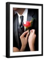 Grooms Wedding Flower-mrorange002-Framed Photographic Print