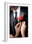 Grooms Wedding Flower-mrorange002-Framed Photographic Print