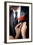 Grooms Wedding Flower-mrorange002-Framed Photographic Print