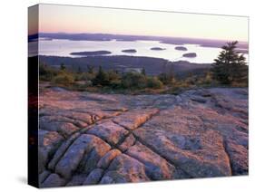 Grooves in the Granite on Summit of Cadillac Mountain, Acadia National Park, Maine, USA-Jerry & Marcy Monkman-Stretched Canvas