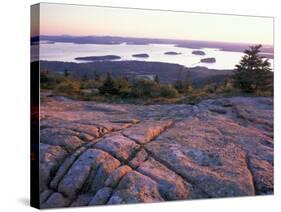 Grooves in the Granite on Summit of Cadillac Mountain, Acadia National Park, Maine, USA-Jerry & Marcy Monkman-Stretched Canvas