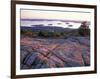 Grooves in the Granite on Summit of Cadillac Mountain, Acadia National Park, Maine, USA-Jerry & Marcy Monkman-Framed Photographic Print