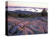 Grooves in the Granite on Summit of Cadillac Mountain, Acadia National Park, Maine, USA-Jerry & Marcy Monkman-Stretched Canvas