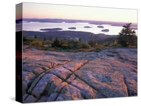 Grooves in the Granite on Summit of Cadillac Mountain, Acadia National Park, Maine, USA-Jerry & Marcy Monkman-Stretched Canvas