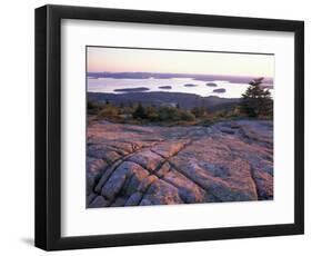 Grooves in the Granite on Summit of Cadillac Mountain, Acadia National Park, Maine, USA-Jerry & Marcy Monkman-Framed Photographic Print