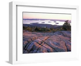 Grooves in the Granite on Summit of Cadillac Mountain, Acadia National Park, Maine, USA-Jerry & Marcy Monkman-Framed Photographic Print