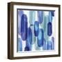 Groovy Blue I-Eva Watts-Framed Art Print