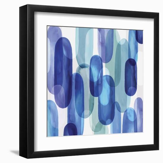 Groovy Blue I-Eva Watts-Framed Art Print