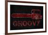 Groovy Chainsaw Movie-null-Framed Art Print