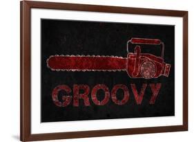 Groovy Chainsaw Movie-null-Framed Art Print