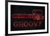 Groovy Chainsaw Movie-null-Framed Art Print