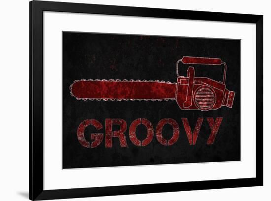 Groovy Chainsaw Movie-null-Framed Art Print