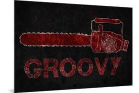 Groovy Chainsaw Movie-null-Mounted Art Print