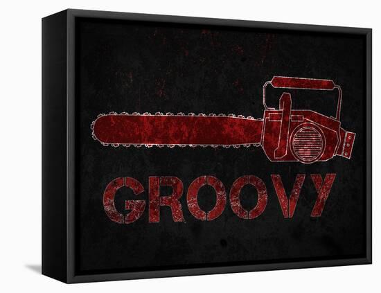 Groovy Chainsaw-null-Framed Stretched Canvas