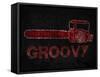 Groovy Chainsaw-null-Framed Stretched Canvas