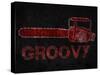 Groovy Chainsaw-null-Stretched Canvas