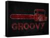 Groovy Chainsaw-null-Framed Stretched Canvas