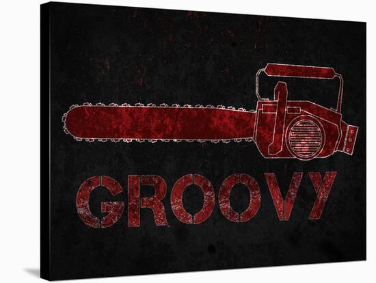 Groovy Chainsaw-null-Stretched Canvas