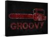 Groovy Chainsaw-null-Framed Stretched Canvas